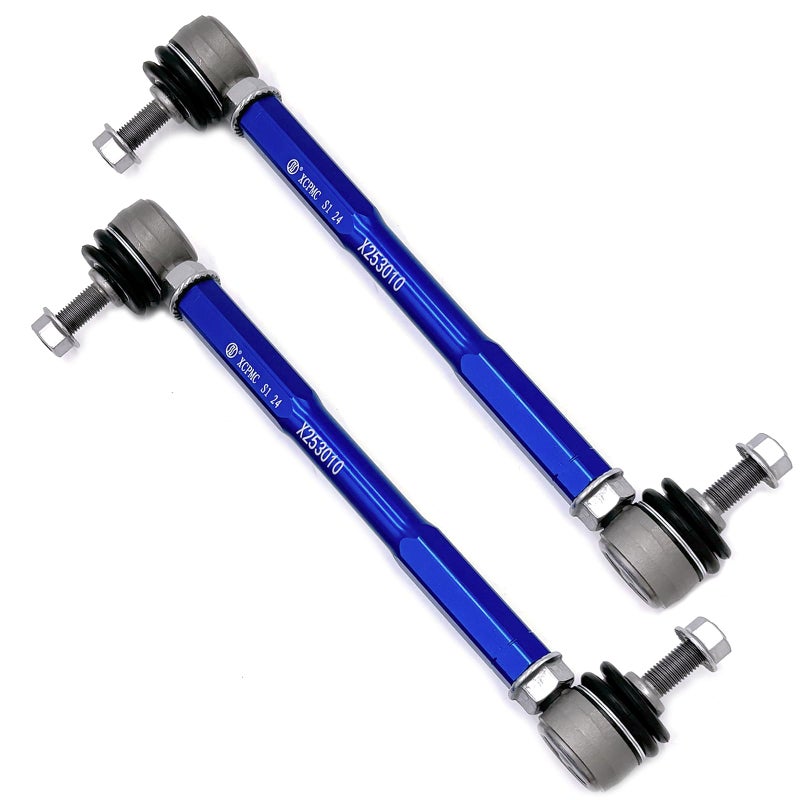 XCPMC 9841181 m10 Modified Front Sway Stabilizer Bar End Drop Link 2 Pcs Left  Right Aluminium Self Adjustable 360 Degree Swivel With Length And Angle Maintenance Vehicle X253010 250300 Blue